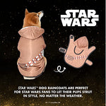 Star Wars for Pets Chewbacca Raincoat - XL Dog Raincoat with Leash Attachment Slit in Chewbacca Design - Extra Large