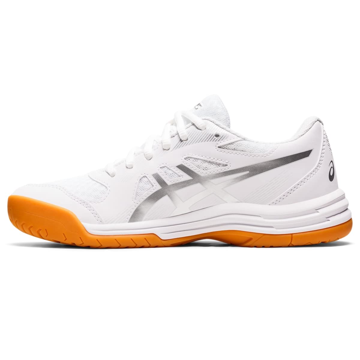 ASICS Women's Upcourt 5 Volleyball Shoes, 5.5, White/Pure Silver