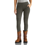 Carhartt Women's Force Fitted Midweight Utility Legging, Oyster Gray, XX-Large Short