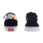 Vans Toddler Old Skool V INF Checkerboard Rainbow White Size 6