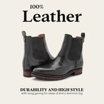 Frye Melissa Double Sole Chelsea Boots for Women - Rugged and Comfortable Leather Lined Slip On Classics with Leather Outsole and Antique Metal Hardware, Black - 11 M