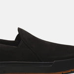 Timberland Maple Grove Leather Slip-On Shoes for Men - Textile Upper with Round Toe Design, Slip-On Style, Classy, and Chic Black Nubuck 11.5 D - Medium