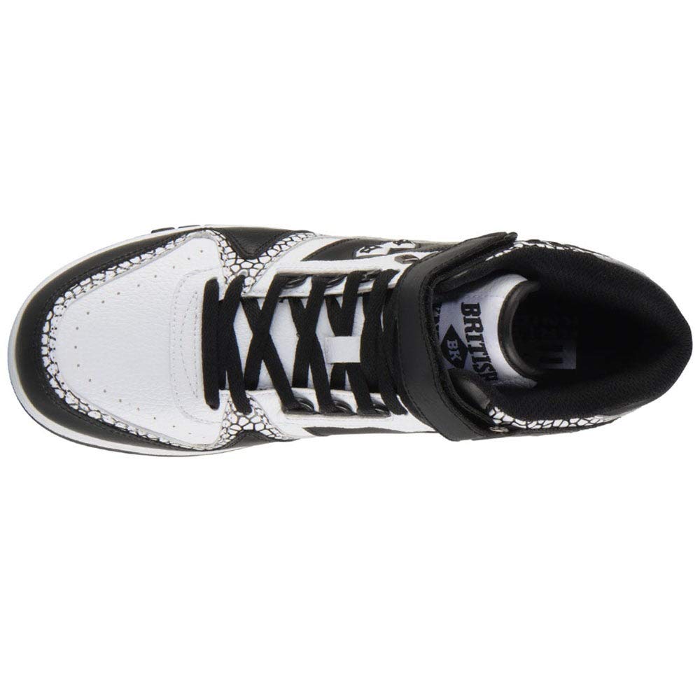 British Knights Men's Kings SL Deluxe Classic Hi Top Fashion Sneaker, White/Black 10 M US