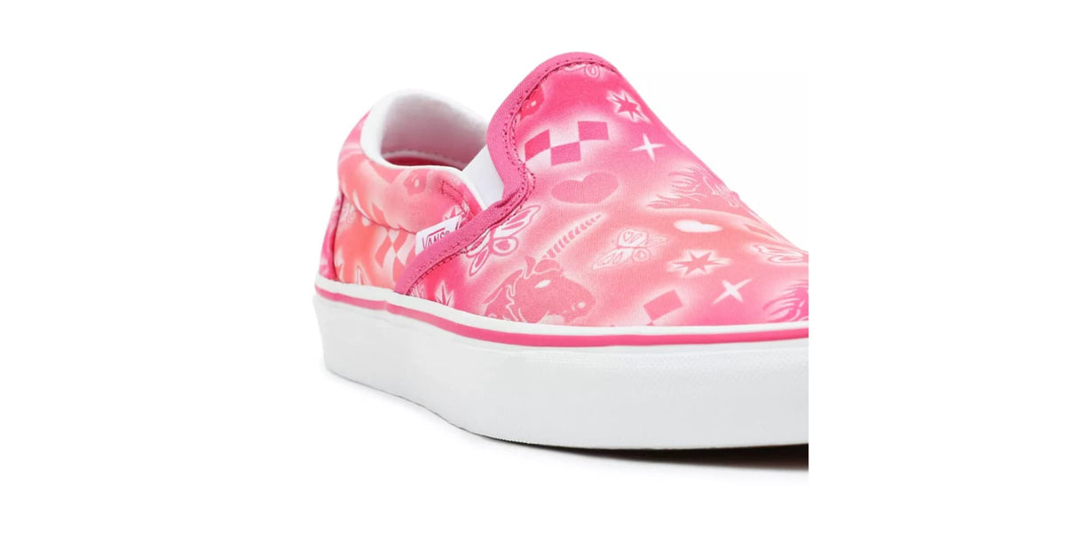 Vans X Better Together Sneaker Collection (Better Together) Fuchsia Purple/True White (Classic Slip-On) Men's 5.5, Women's 7 Medium