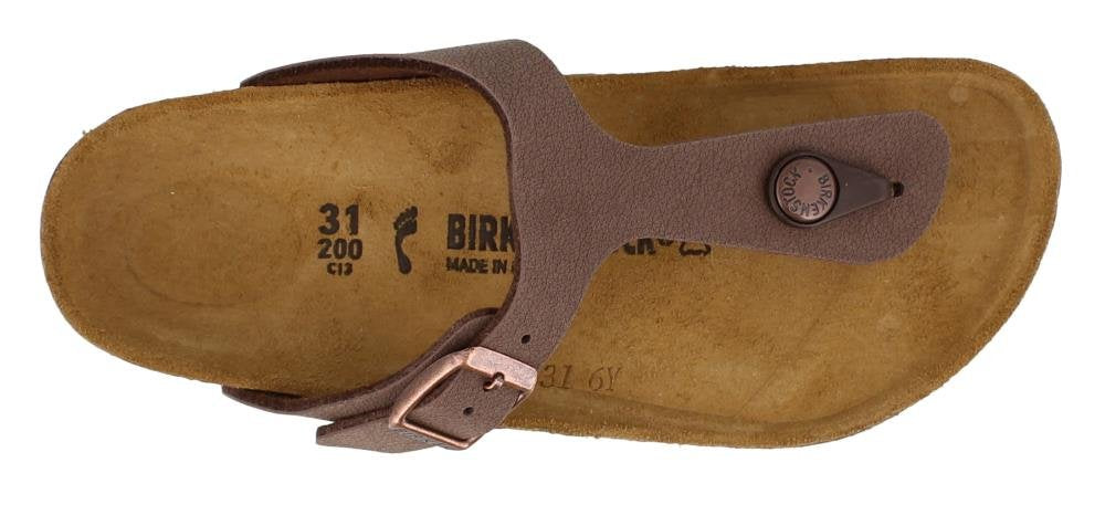 Birkenstock Girl's Gizeh (Little Kid/Big Kid) Mocha Birkibuc EU 32 (US 1-1.5 Little Kid) Narrow