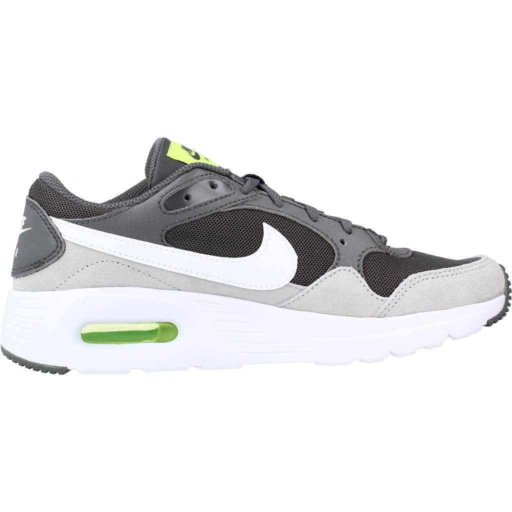 Nike Boy's Air Max SC Shoe, White, University Red, 4 Big Kid