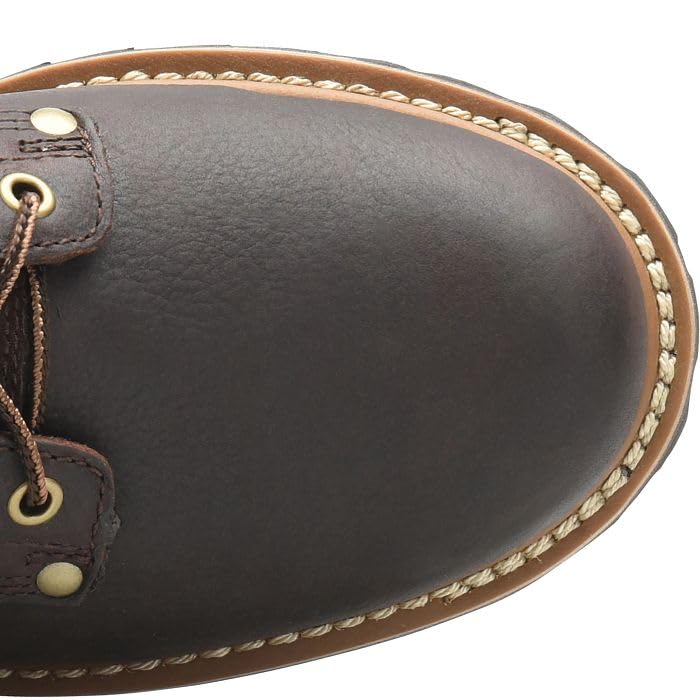 Carolina Elm 8” Unlined Logger Boots for Men - Unlined Leather Upper, Pillow Cushion Footbed, and Welted Oil- and Slip-Resistant Outsole, EH Rated 10.5 Brown