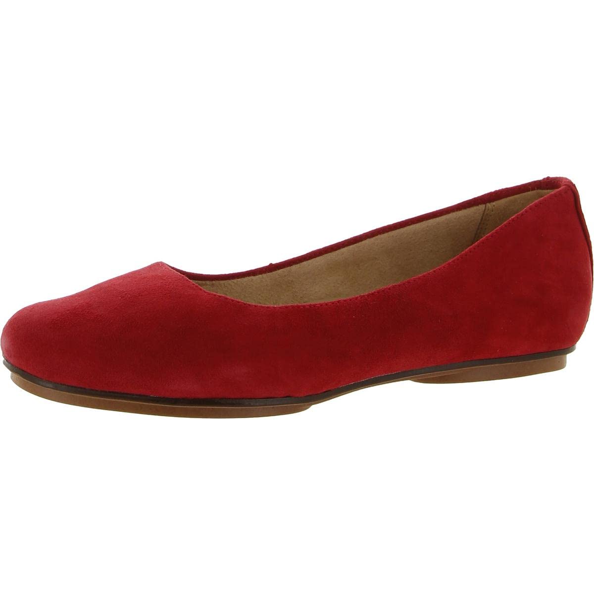 Naturalizer Women's Maxwell Slip-On Ballet Flat 7.5 Wide Red