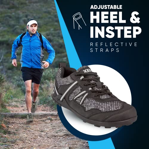 Xero Shoes TerraFlex Trail Running Hiking Shoe - Minimalist Zero-Drop Lightweight Barefoot-Inspired - Men, Black, 14 D(M) US