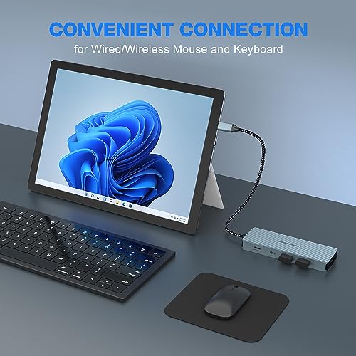 Oditton 10 in 1 USB C Hub, Adapter with 4K HDMI, 2 x USB 3.0, USB-C 3.0, 2 x USB 2.0, 100W Rapid Charging, SD/TF Card Reader, 3.5mm Audio, Dock for Laptop, iPad