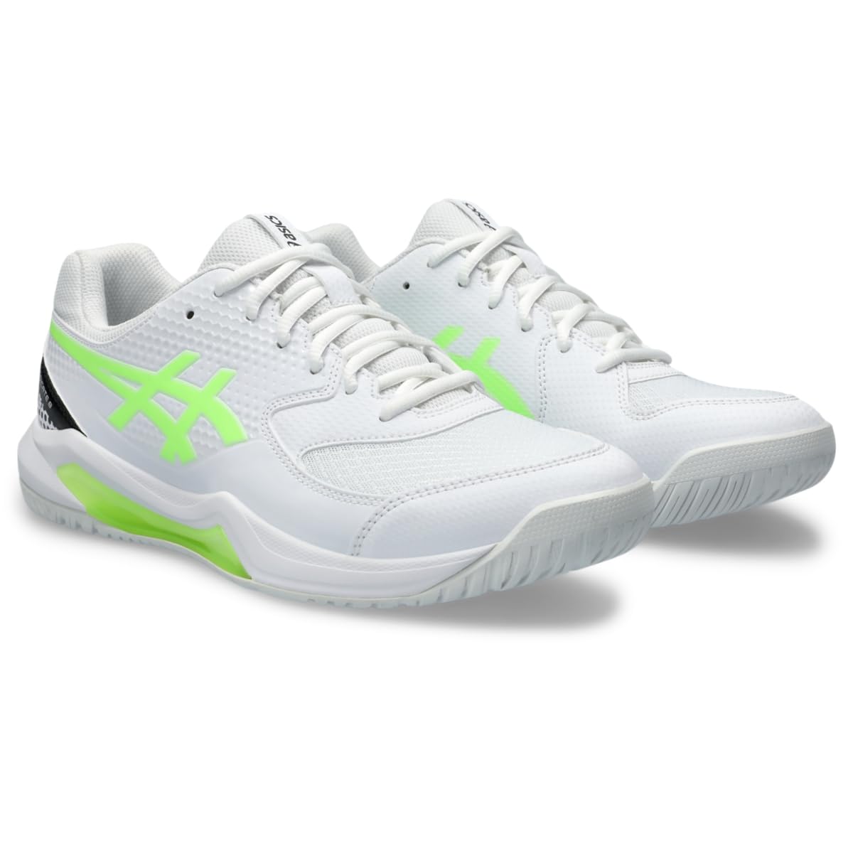 ASICS Men's Gel-Dedicate 8 Pickleball Tennis Shoe, 6, White/Lime Burst