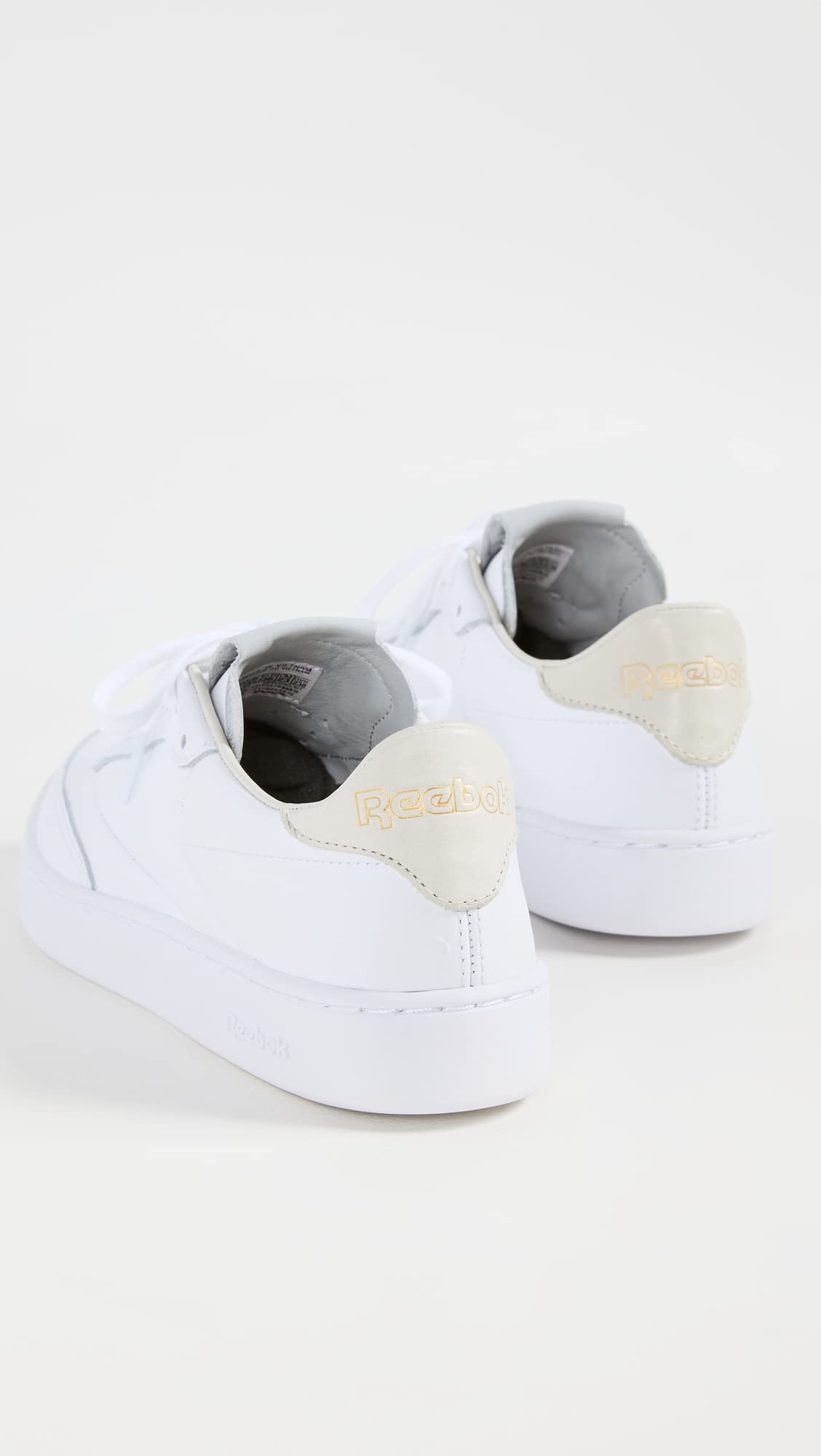 Reebok Women's Club C Clean Sneakers, White/Alabaster, 6 Medium US