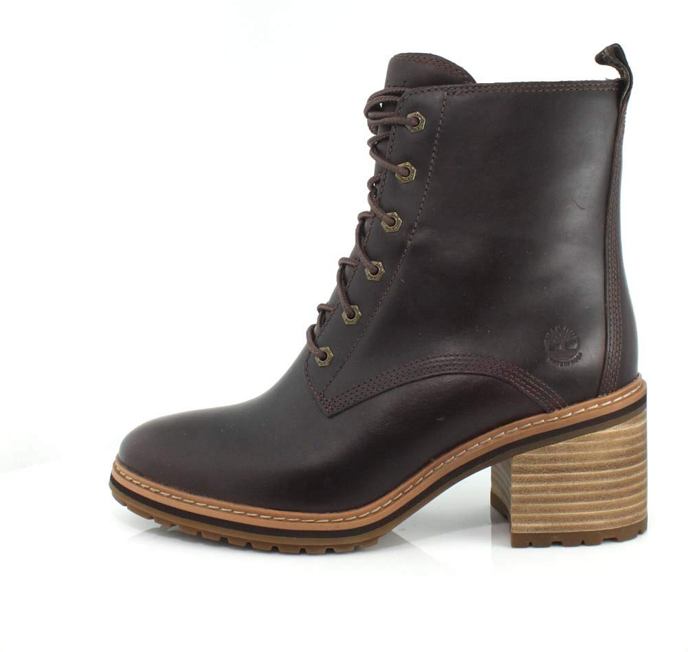 Timberland Women's Sienna High Waterproof Side Zip Boot Fashion, Dark Brown Full Grain, 10 M US