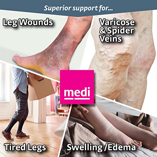 mediven Plus for Men & Women, 30-40 mmHg, Calf High Compression Stocking, Open Toe