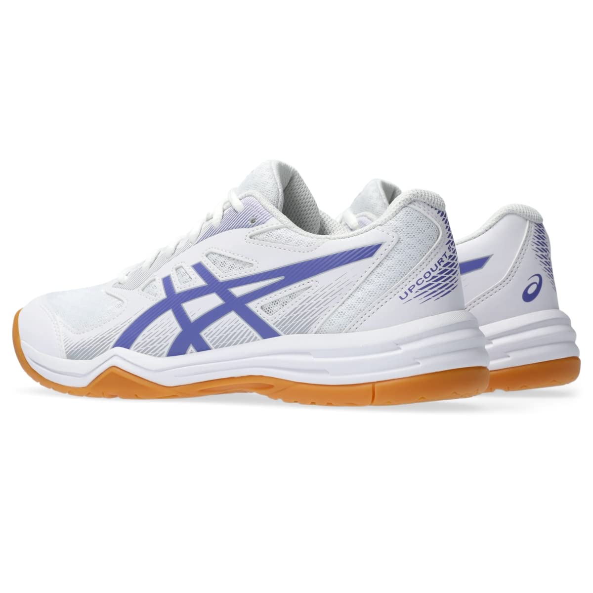 ASICS Women's Upcourt 5 Volleyball Shoes, 11.5, White/Blue Violet