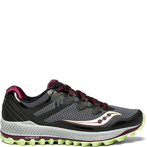 Saucony Women's Peregrine 8 Running Shoe, Black/Mint, 7.5 Medium US