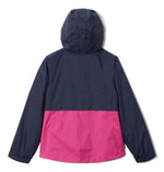 Columbia Youth Girls Rain-Zilla Jacket, Nocturnal/Pink Ice, Large
