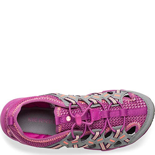 Merrell Kid's Unisex Hydro Choprock Sieve Sandal, Grey/Purple,10 Big Kid