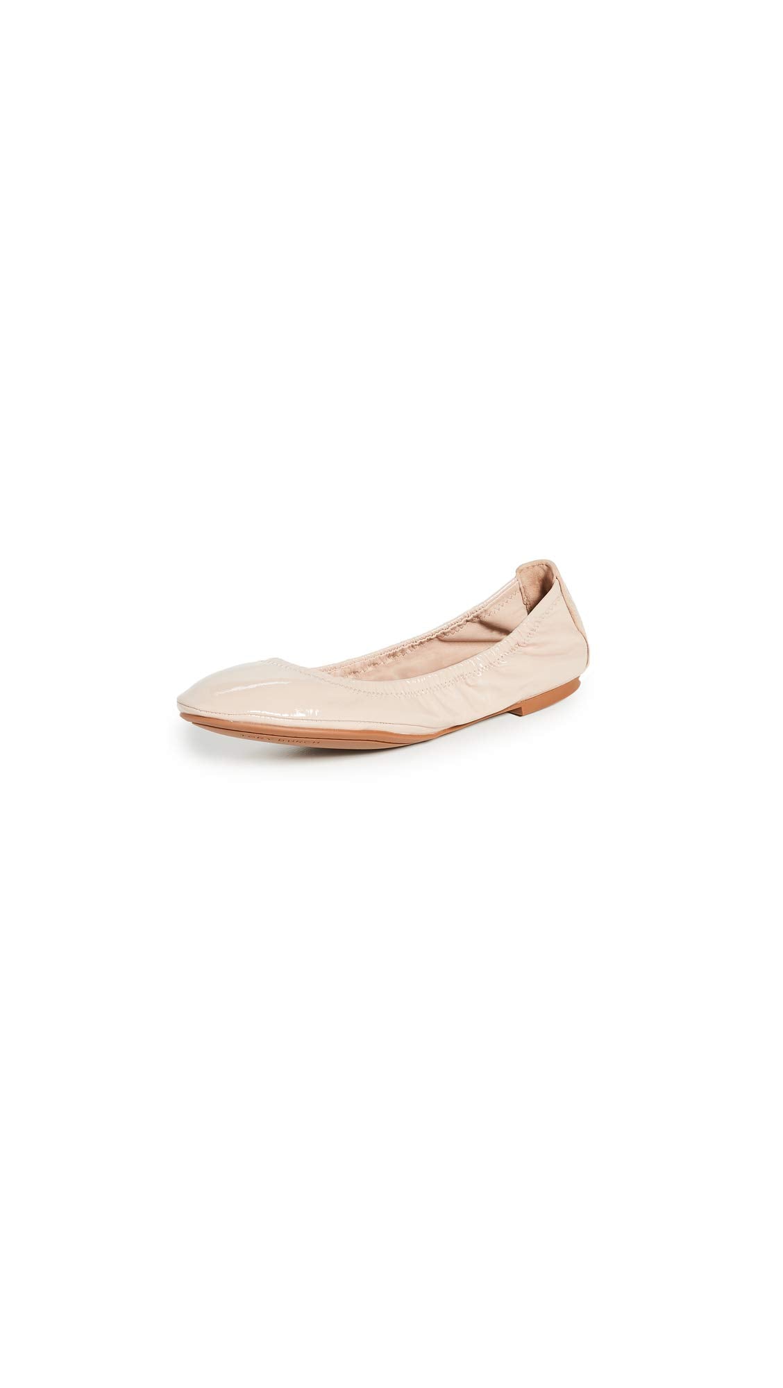 Tory Burch Women's Eddie Ballet Flats, Goan Sand, Pink, Tan, 9.5 Medium US