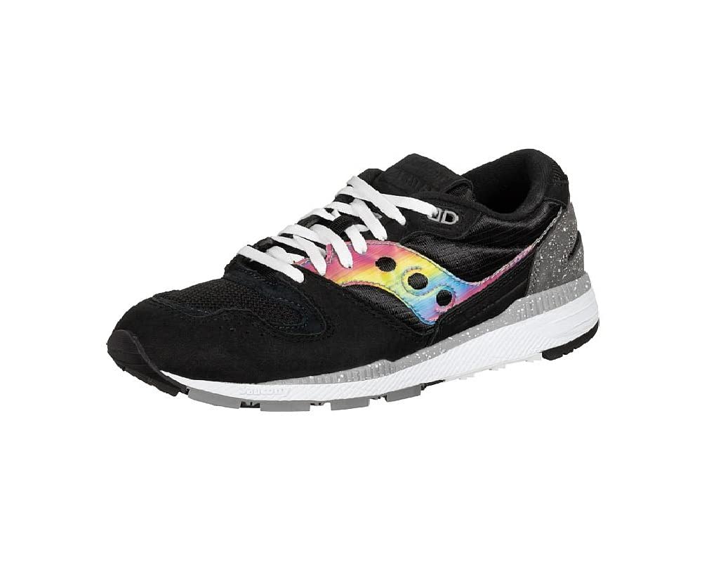 Saucony Unisex Adults’ Running Track and Field Shoe, Black Grey Pink, Womens 12