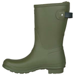 Hunter Womens Original Back Adjustable Short Rubber Ismarken Olive Artic Moss Boots 9 US