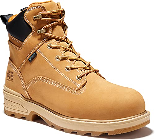 Timberland PRO Men's 6 Inch Resistor Comp Toe Waterproof INS Work Boot, Wheat Tumbled Full Grain Leather, 10.5 M US