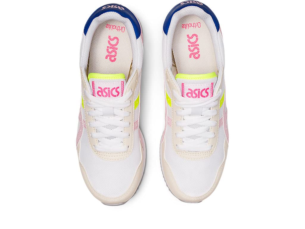 ASICS Women's TIGER RUNNER Sportstyle Shoes, 5.5, WHITE/COTTON CANDY