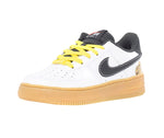 Nike Big Kid's Air Force 1 LV8 White/Anthracite-Yellow Strike (DO5854 100) - 4.5