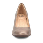 Sofft Lana Heeled Sandals for Women – Leather Lining and Upper – Microfiber Footbed – Closed Toe Style 9 Bronze