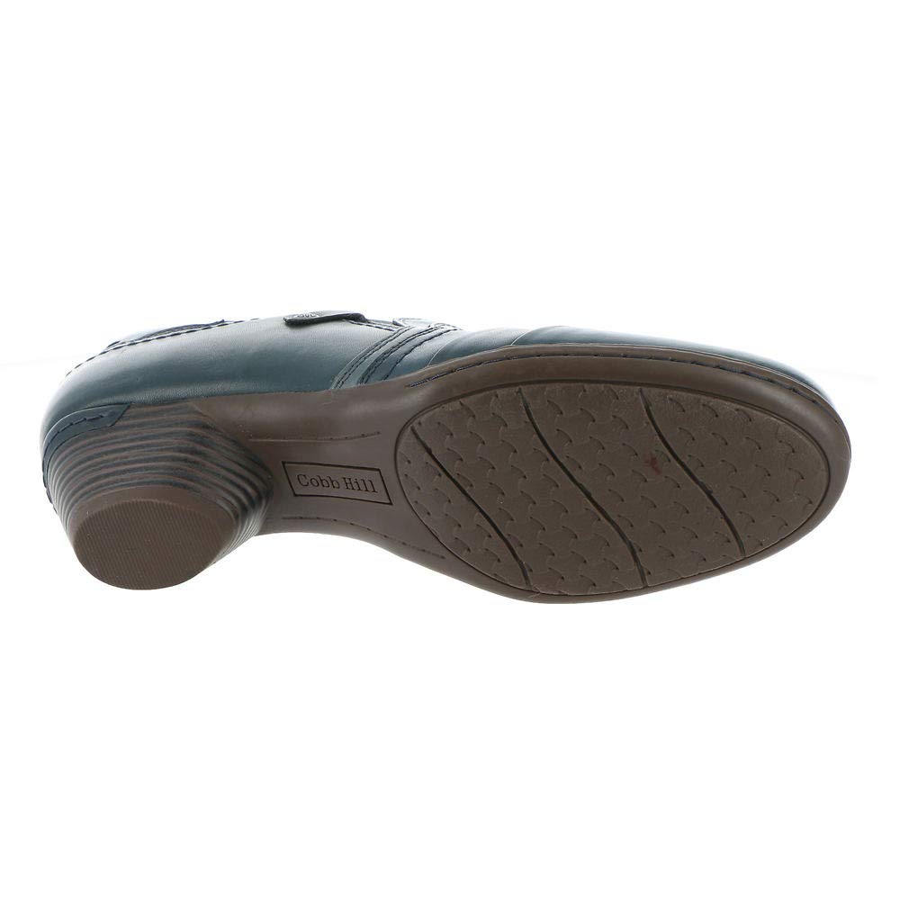 Cobb Hill Laurel Slip-on Women's Heeled Sandal Blue Leather - 9 Medium