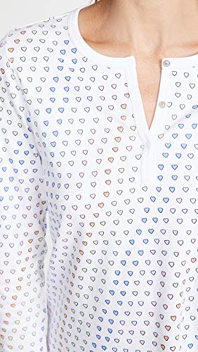 Roller Rabbit Women's Disco Hearts Pajamas, Rainbow, Blue, Print, S