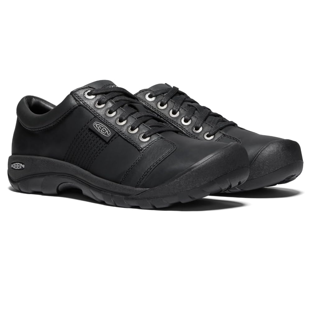 KEEN Men's Austin Low Height Leather Oxfords, Black, 9 US