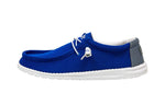 Hey Dude Men's Wally Sox Go Blue Size 12 | Men’s Shoes | Men's Lace Up Loafers | Comfortable & Light-Weight