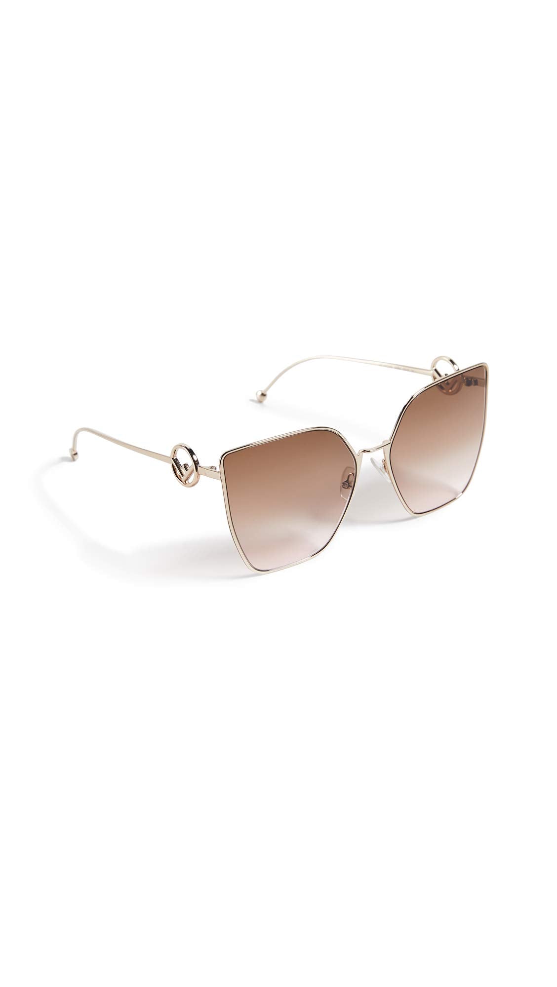 Fendi Women's Oversized Cat Eye Sunglasses, Pink Gold, One Size