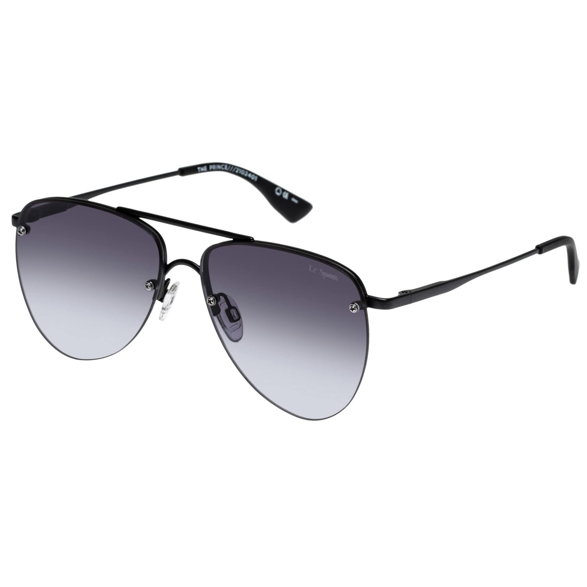 Le Specs Women's The Prince Sunglasses, Matte Black, One Size