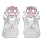 Women's Jordan 6 Retro Gold Hoops White/Metallic Gold (DH9696 100) - 7