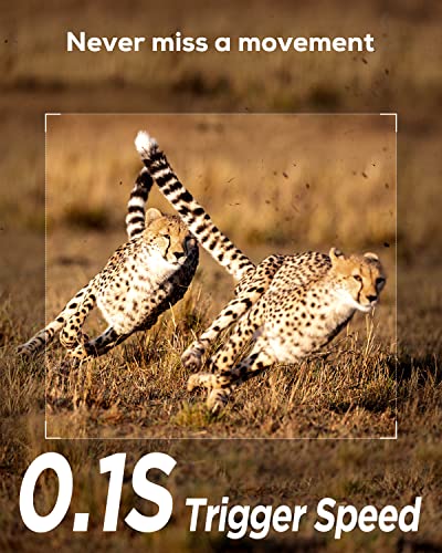 iZEEKER Dual-Lens Trail Camera 4K 48MP, WiFi Bluetooth Trail Cam with Starlight Night Vision, 120° Detection Angle 0.1s Trigger Time for Wildlife Monitoring with 32GB SD Card and 4 AA Batteries