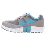 Propet Women's Matilda Strap Sneaker, Grey/Blue, 07 2E US
