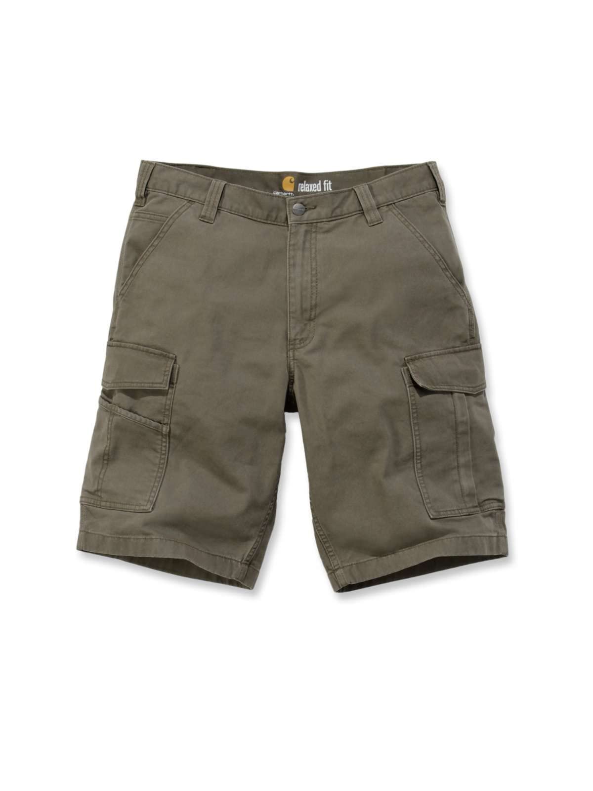 Carhartt mens Rugged Flex Relaxed Fit Canvas Work Cargo Shorts, Tarmac, 34 US