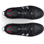Under Armour Men's Yard Low MT TPU Baseball Cleat, (001) Black/Black/White, 8