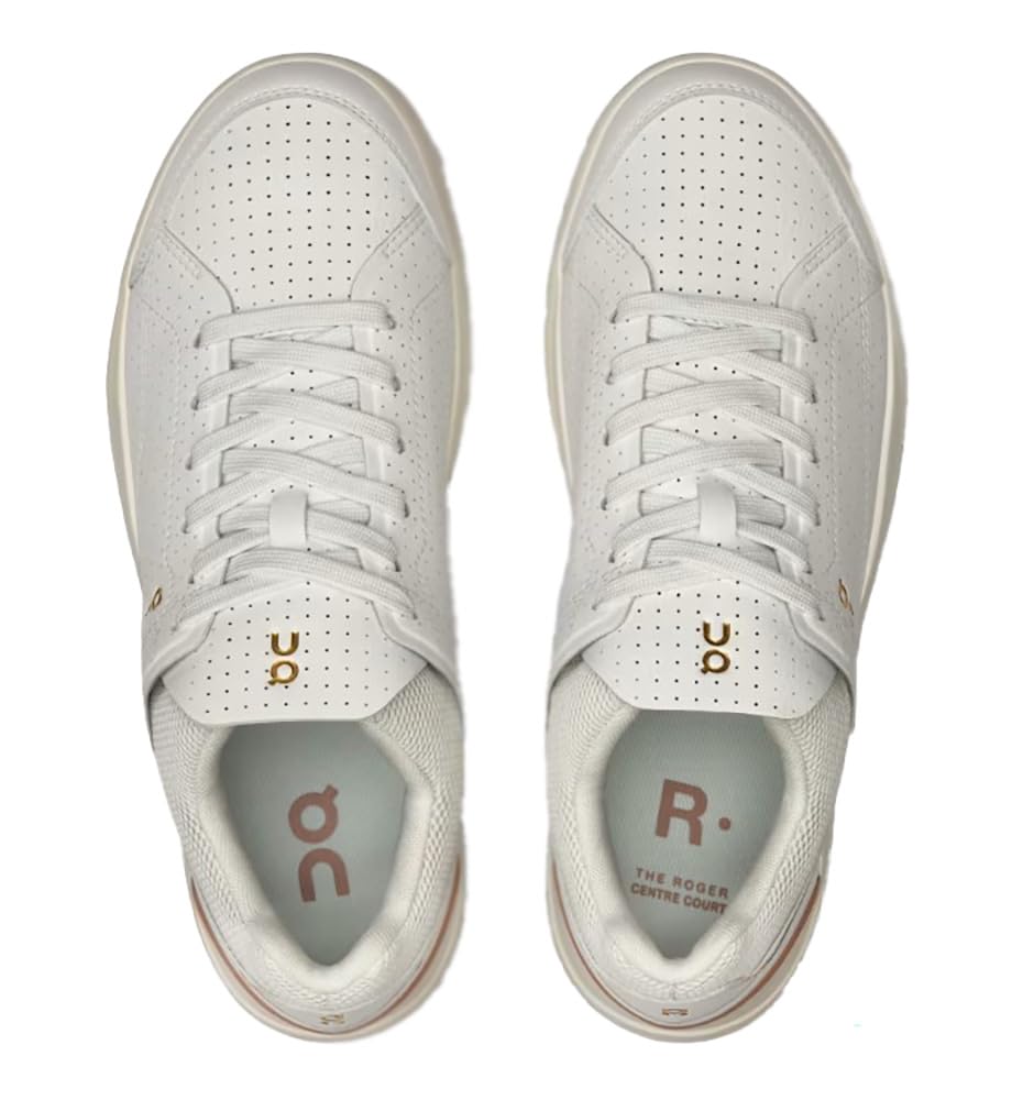On Running Women's The Roger Centre Court Sneakers Trainers (White - Woodrose, US Footwear Size System, Adult, Women, Numeric, Medium, 10)