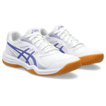 ASICS Women's Upcourt 5 Volleyball Shoes, 11.5, White/Blue Violet