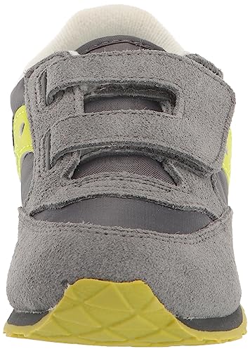 Saucony Jazz Double Hook and Loop Sneaker, Grey/Radiant, 11 US Unisex Big Kid