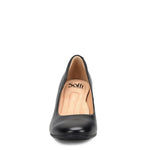 Sofft Lana Heeled Sandals for Women – Leather Lining and Upper – Microfiber Footbed – Closed Toe Style 8 Black