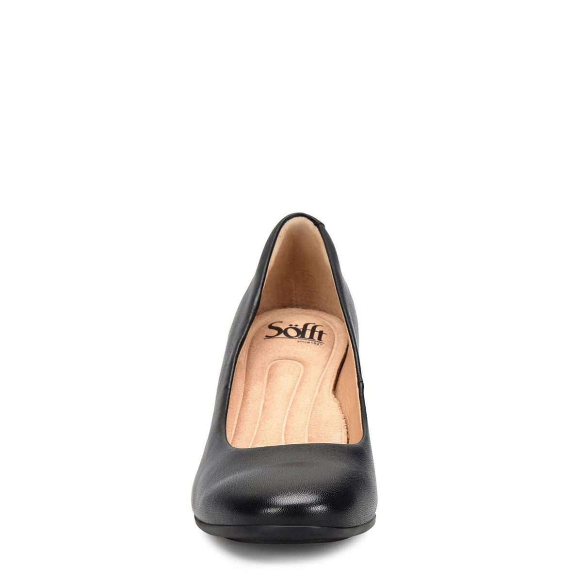 Sofft Lana Heeled Sandals for Women – Leather Lining and Upper – Microfiber Footbed – Closed Toe Style 6 Black