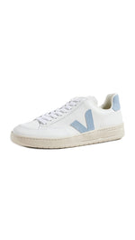 Veja Men's V-12 Leather Sneakers, Extra White Steel, 10 Medium US