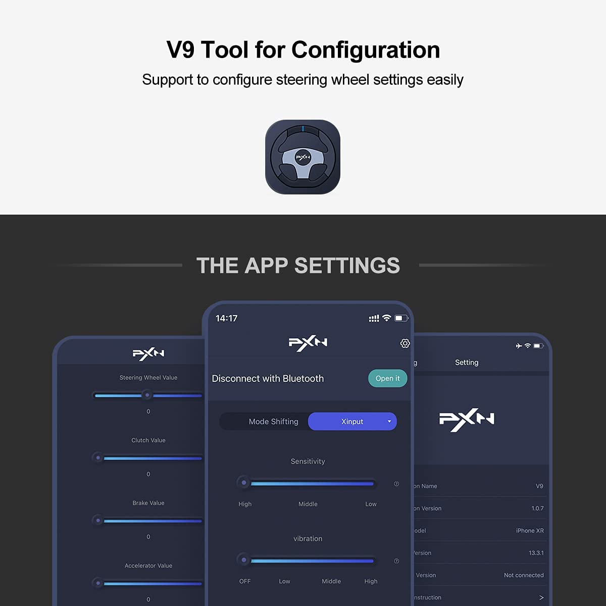 Racing Steering Wheel Gaming Racing Wheel, Used - Like New PXN Driving Wheel Volante PC 270/900 Degree Vibration and Shifter with Pedals for PC,PS3,PS4(V9-2)