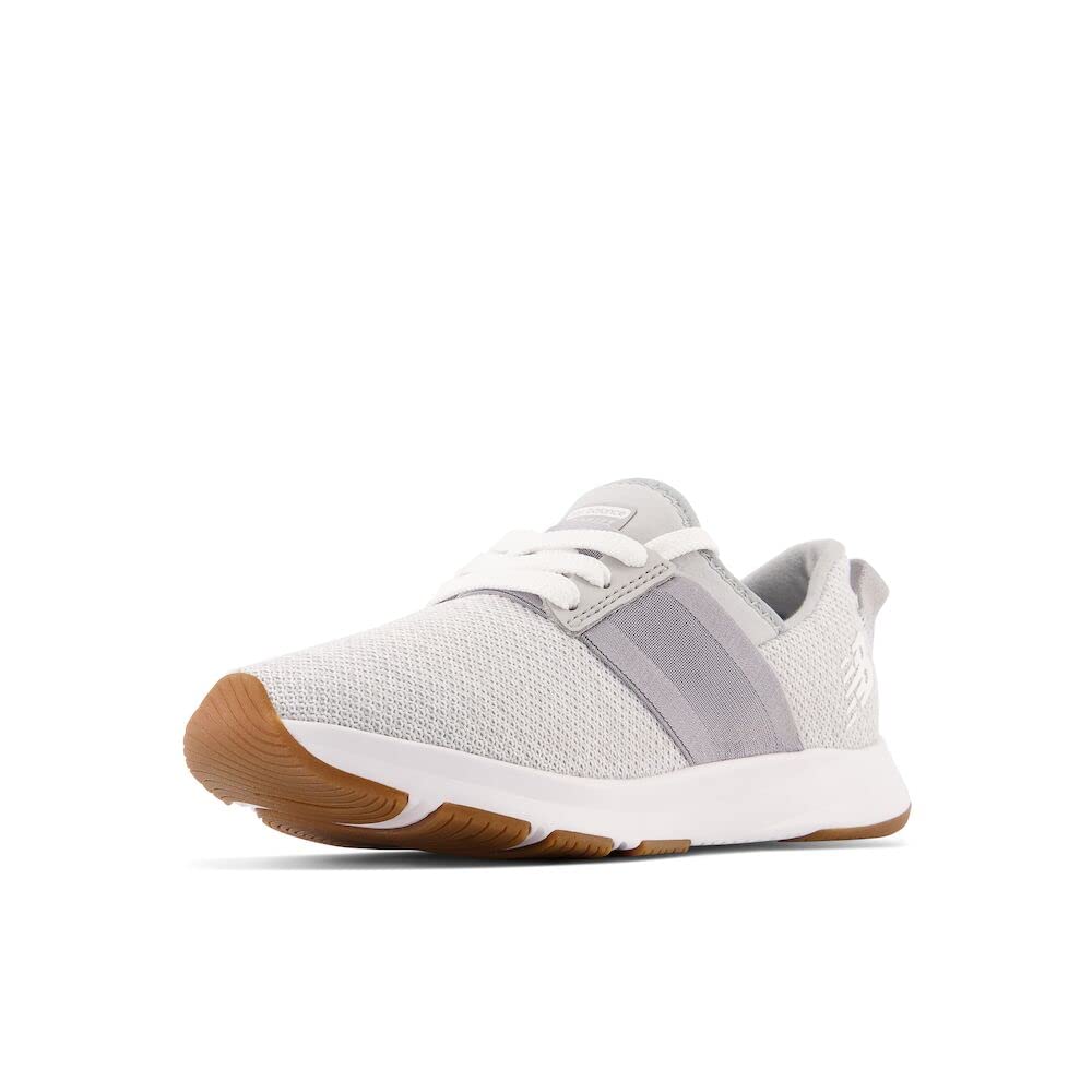 New Balance Baby-Girl's Dynasoft Nergize V3 Slip-on (Little Kid) Running Shoe 4.5 Wide Big Kid Steel/Sea Salt