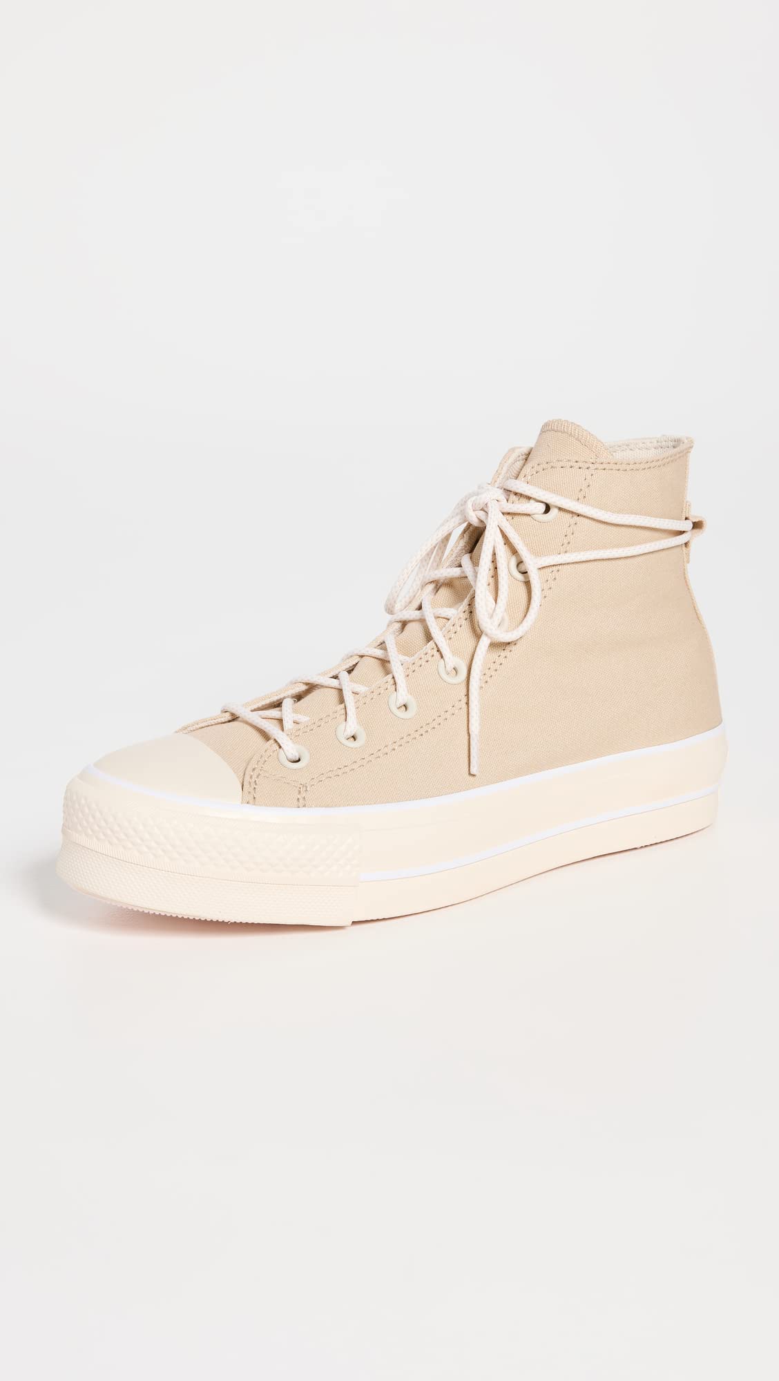 Converse Women's Chuck Taylor All Star Lift Sneakers, Oat Milk/Oat Milk, Off White, Tan, 7.5 Medium US
