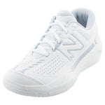 New Balance Women's 696 V5 Hard Court Tennis Shoe 8 White/Navy
